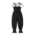thumbnail image 1 of REDARER Toddler Girls' Heart Print Jumpsuit Smocked Bodice Tie Straps with Ruffled Summer Outfit,2-3 Years, 1 of 6