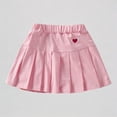 thumbnail image 1 of REDARER Toddler Girls' Pleated Skort, Cute Heart & Wing Embroidery Flared Skater Skirt, Sporty Casual School Skirt for Kids,9-10 Years, 1 of 8