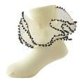 thumbnail image 1 of REDARER Toddler Girls' Ruffle Socks - Lace Ankle Socks with Wave Cuffs, Breathable Non- Floor Socks, 1 of 3