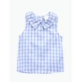 thumbnail image 1 of REDARER Toddler Girls Sleeveless Gingham Flutter Collar Tank Top Casual Summer Daily Wear,12-18 Months, 1 of 6