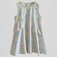 thumbnail image 1 of REDARER Toddler Girls' Summer Sleeveless Floral Print Dress with Ruffled Side Pockets Casual Beach Comfortable Kids Outfit,7-8 Years, 1 of 4