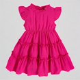 thumbnail image 1 of REDARER Toddler Girls' Tiered Ruffle Dress with Flutter Sleeves & Textured Fabric Cute Summer Party & Beach Outfit,12-24 Months, 1 of 6