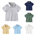 thumbnail image 1 of REDARER Toddler Kids Short Sleeve Polo Soft Cotton Solid Summer School Casual Daily Tops School Uniform,2-3 Years, 1 of 3