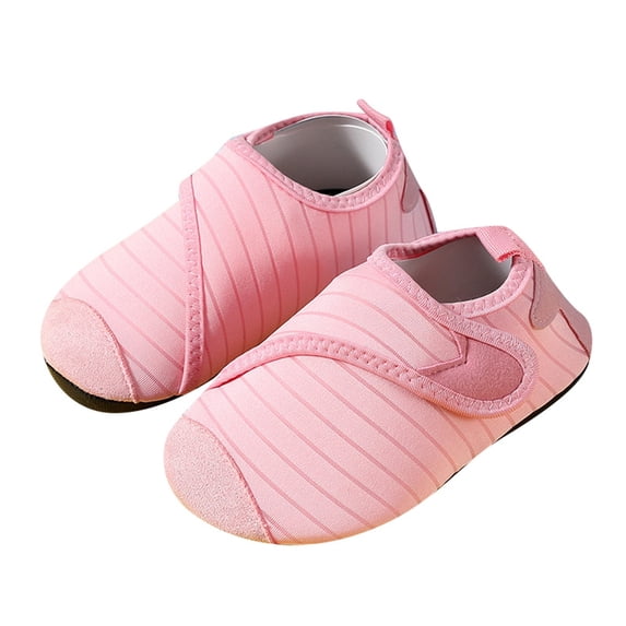 REDARER Toddler Quick-Dry Water Shoes, Non- Soft Sole with Easy Closure - Beach & Outdoor Play,Color:Pink,Size:8-9 Years