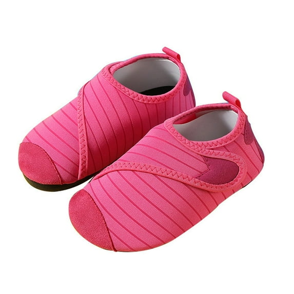 REDARER Toddler Quick-Dry Water Shoes, Non- Soft Sole with Easy Closure - Beach & Outdoor Play,Color:Red,Size:2-2.5 Years