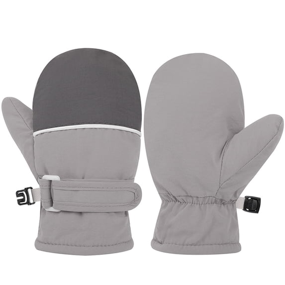 REDARER Toddler Winter Snow Mittens Insulated Ski Gloves Adjustable Strap Windproof Thermal Cold Weather Hand Warm Mitten for Baby Boys Girls Outdoor Snow Play,4-8 Years