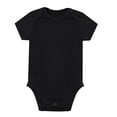 thumbnail image 1 of Unisex Baby Solid Baby Bodysuit Romper Blank for Boys Girls Toddler Plain Short Sleeve Jumpsuit,Color:Black Size:12-18 Months, 1 of 3