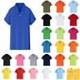 thumbnail image 1 of REDARER Unisex Kids Boys Girls Short Sleeve Shirt, Comfortable Pique Fabric Button Closure School Uniform Polo Top, 1 of 6