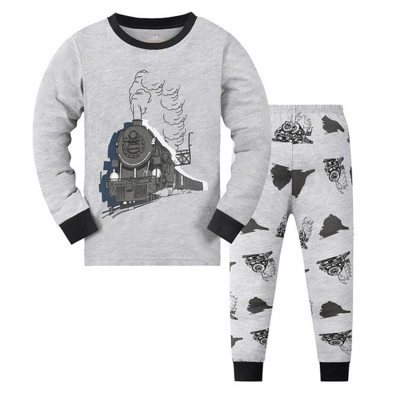REDARER Unisex Kids Dinosaur Print Pajama Set - Cozy Fall Long Sleeve & Pants, Ultra Soft Sleepwear for Everyday Loungewear,Size:8-9 Years
