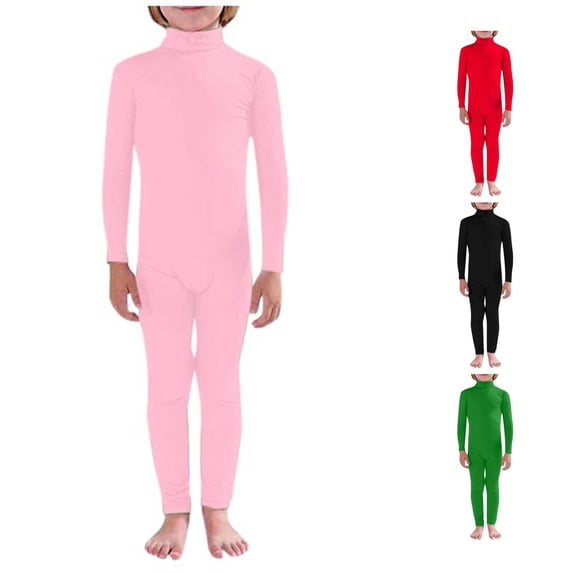 REDARER Unisex Long Sleeve Turtleneck Unitard Stretchy Seamless Tight Full Bodysuit Base Layer Outfit for Halloween Cosplay Dance Stage Performance Character Dress Up,S