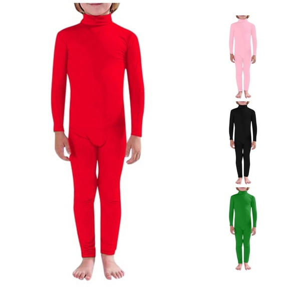 REDARER Unisex Long Sleeve Turtleneck Unitard Stretchy Seamless Tight Full Bodysuit Base Layer Outfit for Halloween Cosplay Dance Stage Performance Character Dress Up,S