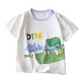 thumbnail image 1 of REDARER Unisex Toddler Dinosaur Graphic Tee - Cotton Round Neck Short Sleeve Breathable Spring Summer Kids Daily Wear Top,3-6 Months, 1 of 3