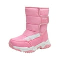 thumbnail image 1 of REDARER Winter Boots with Plush Lining, Thickened Sole Kids Snow Boots, Hook Loop Closure Non- Outdoor Footwear,Size:9-9.5 Years, 1 of 5