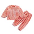 thumbnail image 1 of REDARER Winter Flannel Pajama for Kids Boys Girls Cozy Loungewear Two Piece Outfit with Long Sleeve Top and Pants Soft Sleepwear for Toddler Indoor Outdoor Daily Wear,Size:6-12 Months, 1 of 3