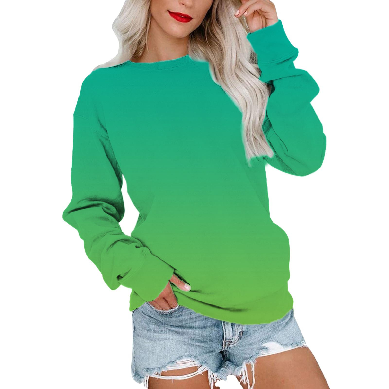 Cute womens crew neck sweatshirts 2025