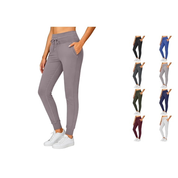 REDARER Womens High Waist Yoga Joggers with Zipper Pockets for Workout and Loungewear,3XL