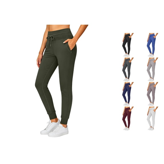 REDARER Womens High Waist Yoga Joggers with Zipper Pockets for Workout and Loungewear,3XL
