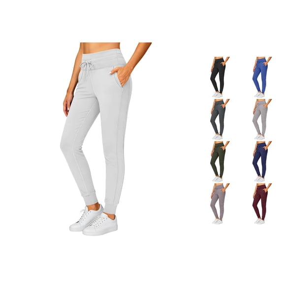 REDARER Womens High Waist Yoga Joggers with Zipper Pockets for Workout and Loungewear,XXL