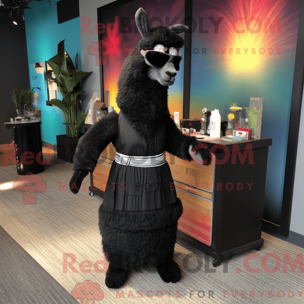 Black Llama Suit Animal Mascot Costume Party Mascotte Costumes main image 0