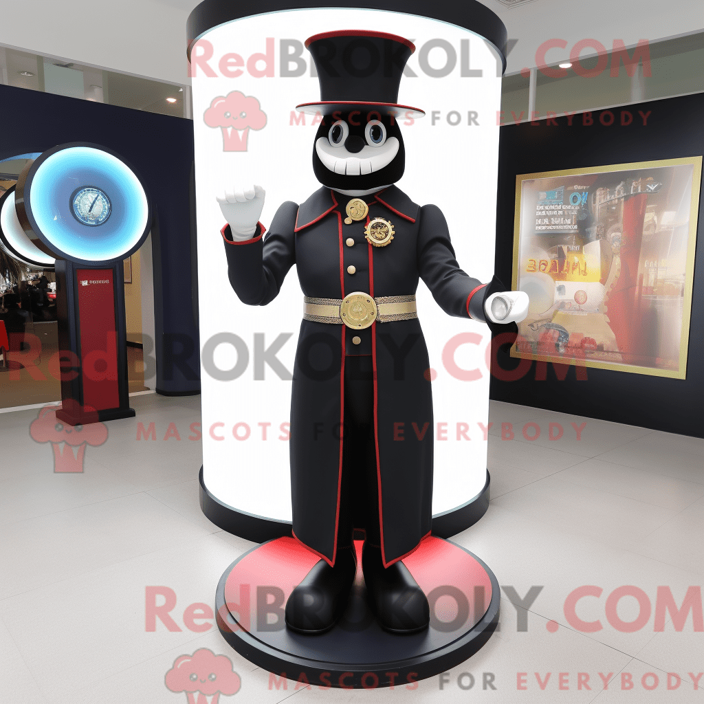 REDBROKOLY mascot character of a Black Ring Master dressed with a A ...