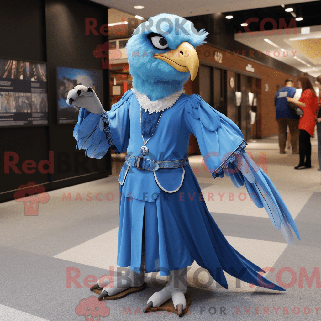 REDBROKOLY mascot character of a Blue Falcon dressed with a A-Line ...