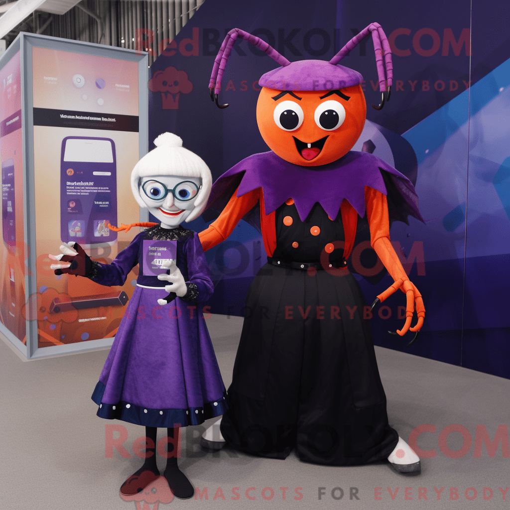 REDBROKOLY mascot character of a Spider dressed with a Midi Dress and ...