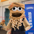 thumbnail image 1 of REDBROKOLY mascot character of a Tan Fried Calamari dressed with a Henley Shirt and Scarf clips, 1 of 1