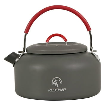 REDCAMP 0.8L Mini Outdoor Camping Kettle, Aluminum Water Pot with Carrying Bag, Compact Lightweight Tea Kettle