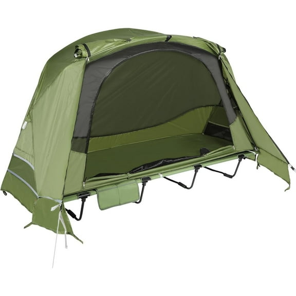 REDCAMP 1 Person Camping Cot Tent, Waterproof Folding Tent with Carry Bag, Instant Tent for Outdoor/Hiking/Traveling/Picnic, Army Green 75x28x48inch