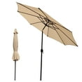 thumbnail image 1 of REDCAMP 10FT Patio Umbrella 8 Ribs Outdoor Table Market Umbrella with Push Button Tilt/Crank, Tan, 1 of 9