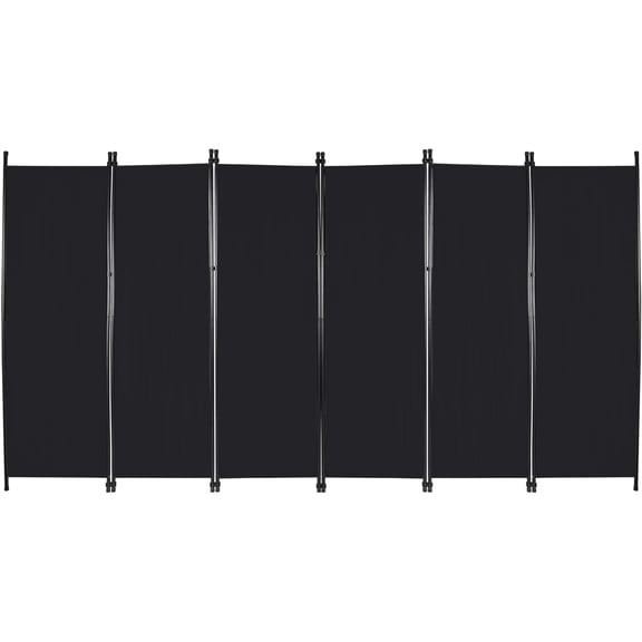 REDCAMP 10FT Wide Portable Room Divider, 6 Panel Large Folding Room Partition, 6FT Tall Indoor Outdoor Privacy Screen Wall Dividers for Bedroom Dining Room Office Restaurant Hospital, 114"x73", Black
