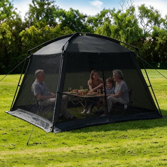 REDCAMP 10x10FT Camping Screen Tent, Easy Setup Screen House Tent, Black