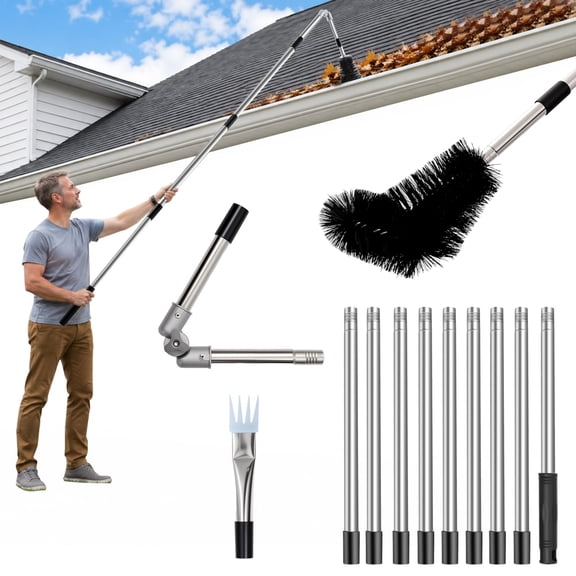 REDCAMP 13FT Gutter Cleaning Tools from the Ground, 180 Adjustable Angle
