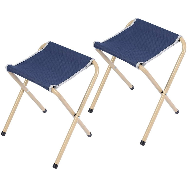 REDCAMP 2-Pack Folding Camp Stools for Adults, 15-inch Tall Sturdy