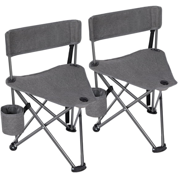 REDCAMP 2 Pack Tripod Camping Chairs Folding Lightweight, Portbal 3 Legged Tripod Stool Seat Small Fishing Chairs Compact for Adults Golf Hunting
