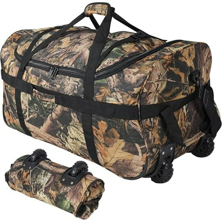 REDCAMP 120L Foldable Rolling Duffle Bag with Heavy-Duty Wheels