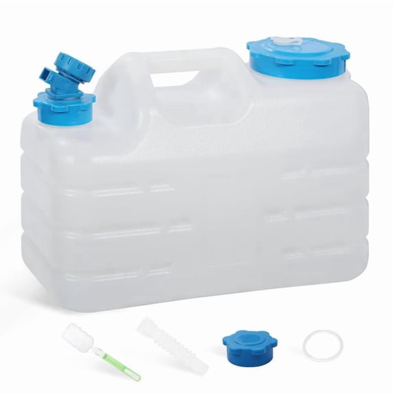 REDCAMP 3 Gallon / 11L Portable Water Container with Spigot, Camping Water Jug, Emergency Water Storage, White - Single Pack