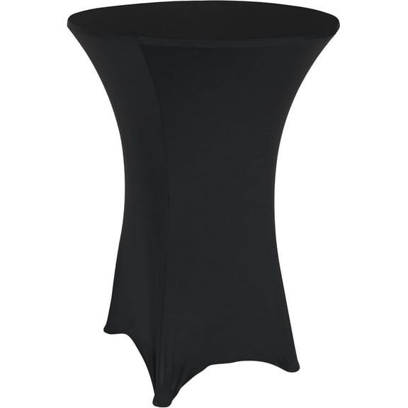 REDCAMP 32" Cocktail Table with Black Cover, Round Bar Table Pub Table for Parties Restaurant, 30" /43" Two Heights Adjustable