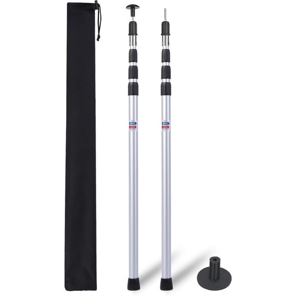 Redcamp Aluminum Adjustable Tent Poles Set of 2 Lightweight Camping Tarp Poles for Shelter, Hammock, Rain Fly, Awning
