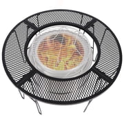 REDCAMP 35 Portable Fire Pit Surround Tabletop, Foldable Round Fire Pit Table for Solo Stove and Bonfire Wood Burning Firepit with 21" Inner Diameter, Easy to Install and Portable for Outdoor