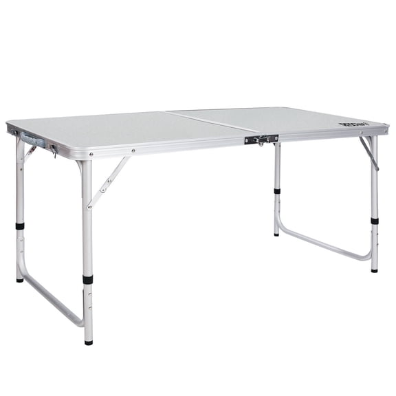 REDCAMP Folding Table 4 Feet, Adjustable Height Lightweight Portable Aluminum Frame Camping Table for Picnic Outdoor Indoor