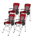 thumbnail image 1 of REDCAMP 4Pack Portable Bar Height Foldable Director Chairs for Adults 330lbs, Extra Tall Folding Chairs for Camping Outside, w/ Makeup Pocket Footrest, 1 of 6