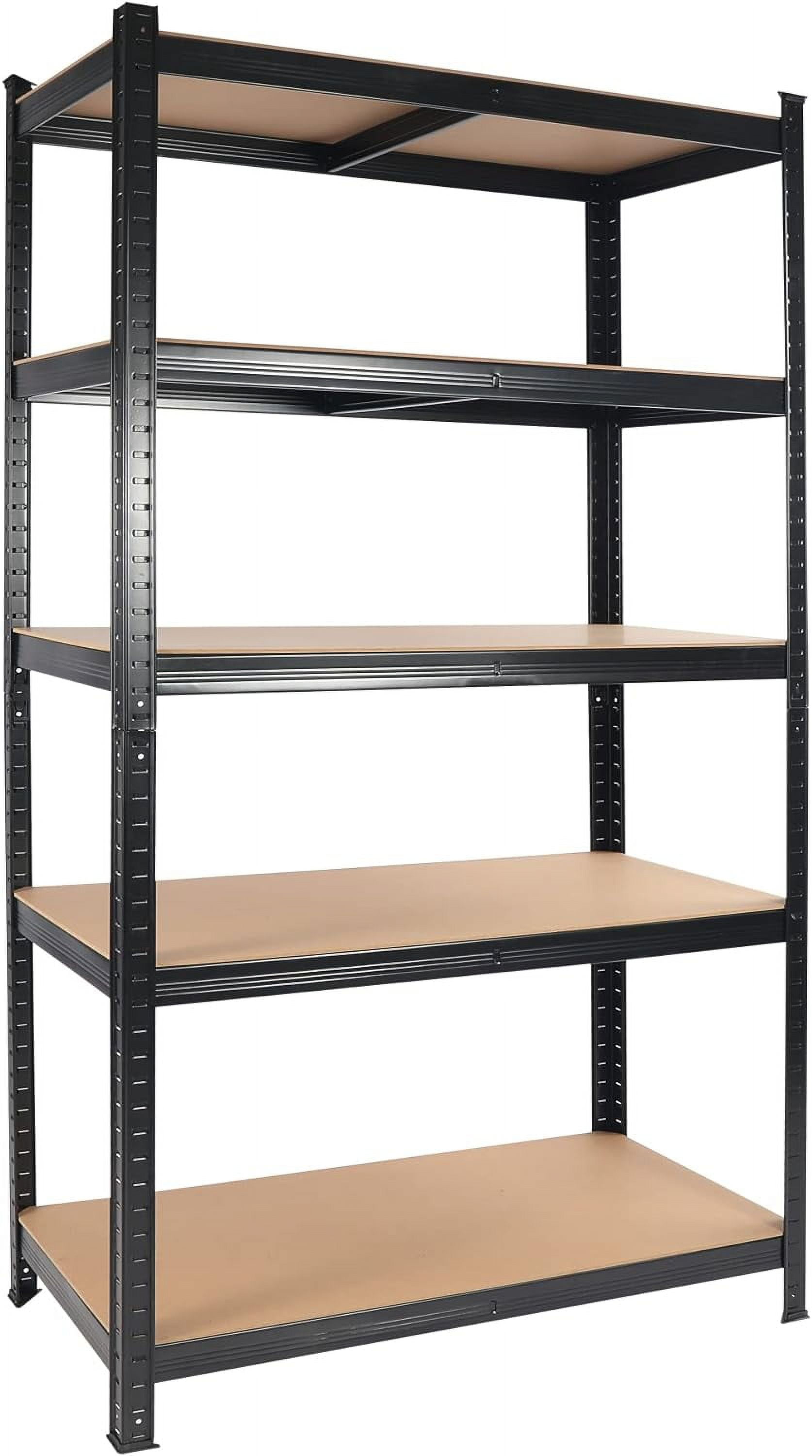 REDCAMP 5 Tier Adjustable Garage Storage Utility Rack, Heavy Duty Shelving Unit with Support