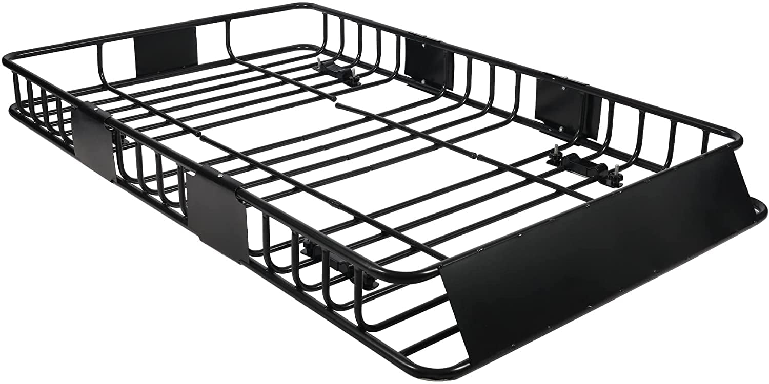 REDCAMP 64 x 39 x 6 Extendable Rooftop Rack Basket, 331LBS Roof Rack  Cargo Carrier for SUV, Truck, Cars, Black