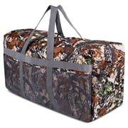 REDCAMP 96L Travel Duffle Bag, Foldable Large Sports Bag Lightweight Waterproof Tote Bag for Men Women Travel, Leaf Camouflage