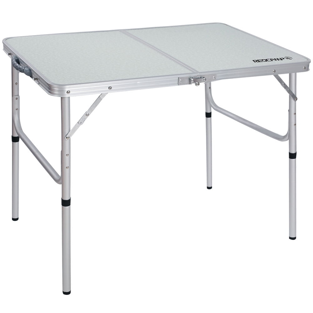 REDCAMP Aluminum Folding Table 3 Feet Adjustable Height, Lightweight and Portable Camping Table - Walmart.com