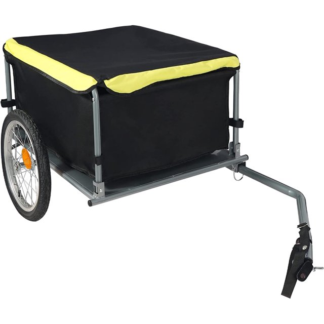 REDCAMP Bike Trailer Cargo Foldable, Bicycle Trailer with 16" Wheels, Bike Cargo Trailer