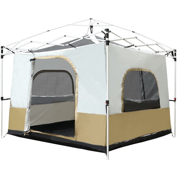 REDCAMP Canopy Camping Tent, Inner Tent Converts Straight-Leg 10' x 10' or 10' x 20' Pop-Up Canopy into Camping Tent, Fits 4–6 Persons (Frame Not Included)
