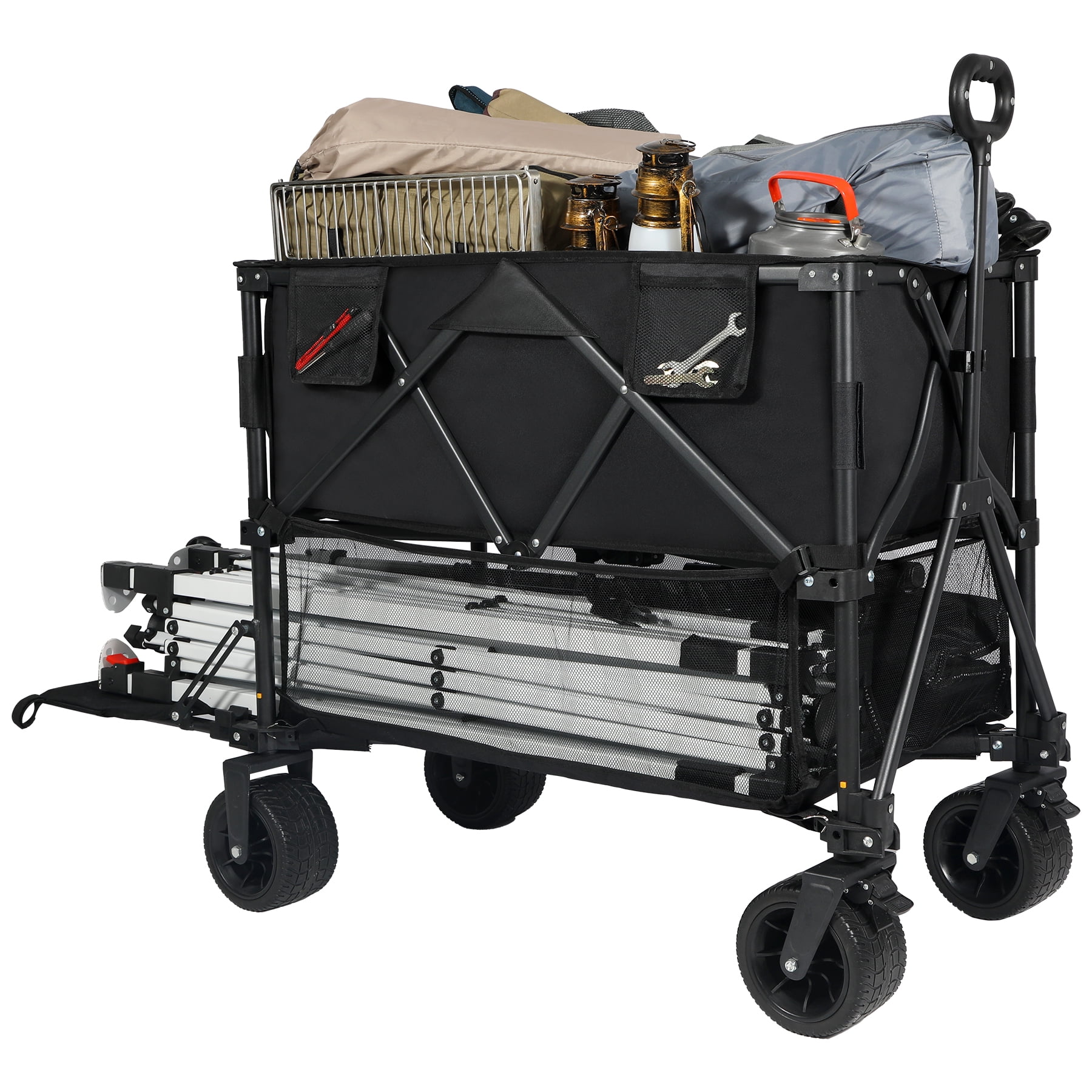 REDCAMP Collapsible Double Decker Wagon, 450lbs Heavy Duty Extender