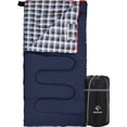 thumbnail image 1 of REDCAMP Cotton Flannel Sleeping Bag for Camping Backpacking, Adults Cold Weather Envelope Sleeping Bags with 2/3/4lbs Filling, 1 of 10